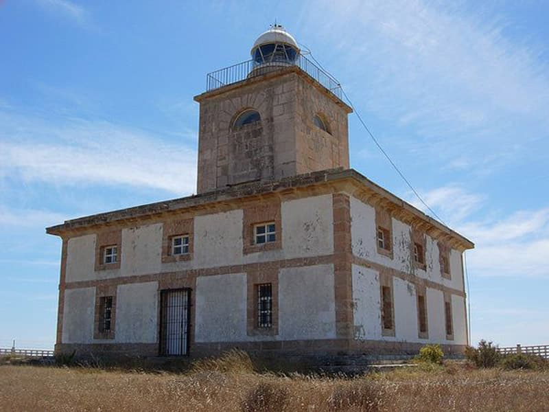 Phare de l'île de Tabarca, pointe est — vue sur la réserve marine